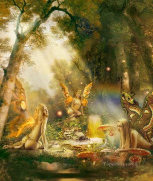 Fantasy Painting - hadas del bosque Fantasy